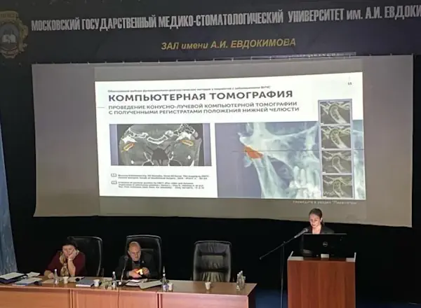 Dr. Svetlana presenting research on TMJ diagnosis